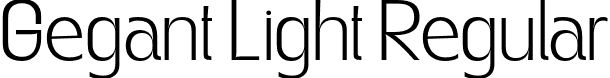Gegant Light Regular font - gegantlight-e9mjx.otf