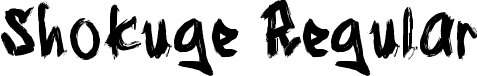 Shokuge Regular font - Shokuge.ttf