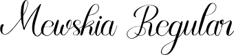 Mewskia Regular font - Mewskia-Demo.otf