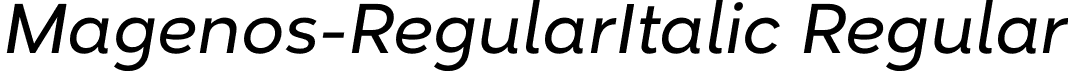 Magenos-RegularItalic Regular font - Magenos-RegularItalic.otf