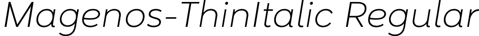 Magenos-ThinItalic Regular font - Magenos-ThinItalic.otf