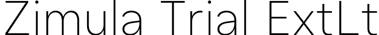 Zimula Trial ExtLt font - ZimulaTrial-TrialExtraLight.otf