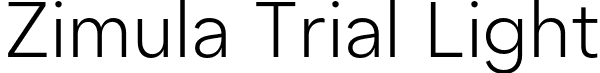 Zimula Trial Light font - ZimulaTrial-TrialLight.otf