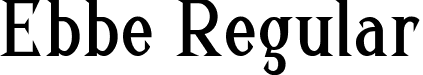 Ebbe Regular font - ebbe-regular.ttf