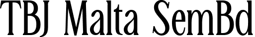 TBJ Malta SemBd font - TBJMaltaMiniEdition-SemiBold.ttf