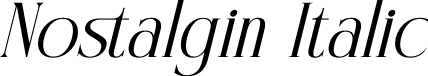 Nostalgin Italic font - Nostalgin-Italic.otf