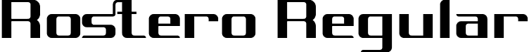 Rostero Regular font - rostero.otf