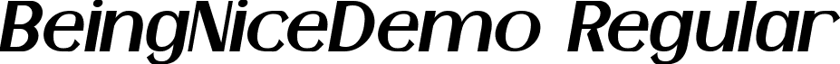 BeingNiceDemo Regular font - BeingNiceDemoRegular.ttf