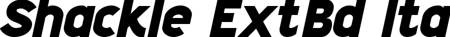 Shackle ExtBd Ita font - Shackle Extrabolditalic.ttf