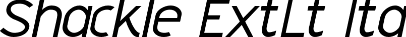 Shackle ExtLt Ita font - Shackle Extralightitalic.otf