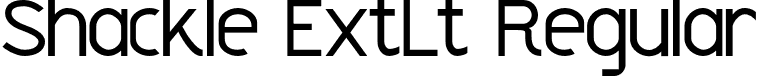 Shackle ExtLt Regular font - Shackle Extralight.otf