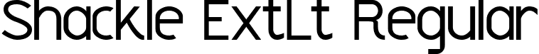 Shackle ExtLt Regular font - Shackle Extralight.ttf