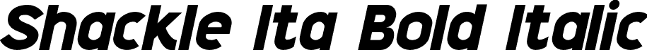 Shackle Ita Bold Italic font - Shackle Bolditalic.otf