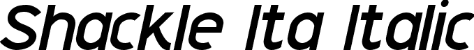 Shackle Ita Italic font - Shackle Italic.ttf