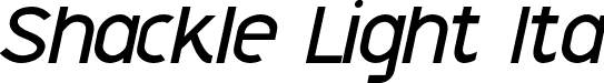 Shackle Light Ita font - Shackle Lightitalic.otf