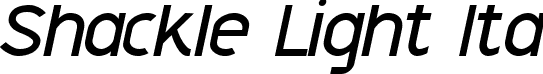 Shackle Light Ita font - Shackle Lightitalic.ttf