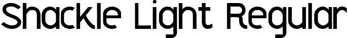 Shackle Light Regular font - Shackle Light.otf