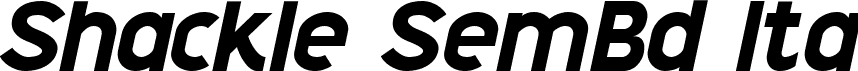 Shackle SemBd Ita font - Shackle Semibolditalic.ttf