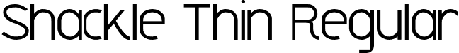 Shackle Thin Regular font - Shackle Thin.otf