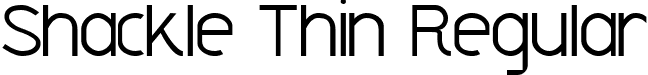 Shackle Thin Regular font - Shackle Thin.ttf