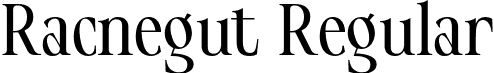 Racnegut Regular font - Racnegut.otf