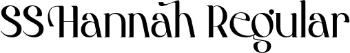 SS Hannah Regular font - ss-hannah.otf