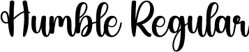 Humble Regular font - Humble.otf