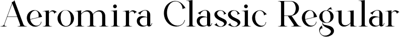 Aeromira Classic Regular font - aeromiraclassic.ttf