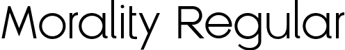 Morality Regular font - morality.otf