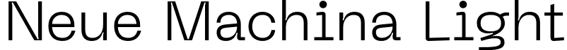 Neue Machina Light font - NeueMachina-Light.otf