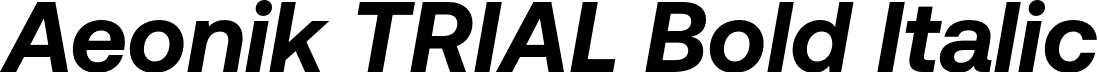 Aeonik TRIAL Bold Italic font - AeonikTRIAL-BoldItalic.otf