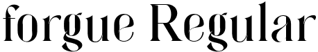 forgue Regular font - Unnamed-Regular-SVG.ttf