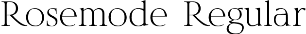 Rosemode Regular font - Rosemode.otf