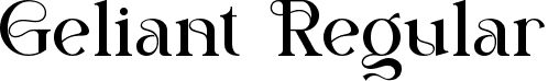 Geliant Regular font - Geliant.otf