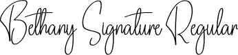 Bethany Signature Regular font - Bethany-Signature.otf