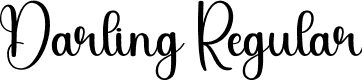 Darling Regular font - Darling.otf