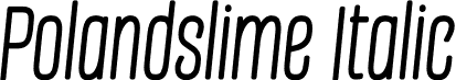 Polandslime Italic font - Polandslime-Italic.otf