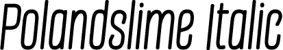 Polandslime Italic font - Polandslime-Italic.ttf