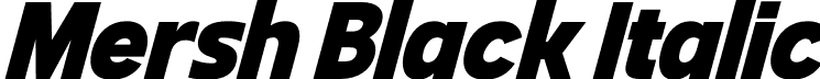 Mersh Black Italic font - Sign Studio - Mersh Black Italic.otf