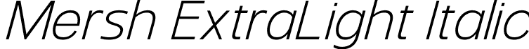 Mersh ExtraLight Italic font - Sign Studio - Mersh ExtraLight Italic.otf