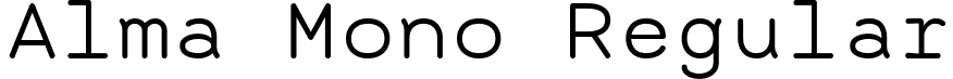 Alma Mono Regular font - AlmaMono-Regular.ttf