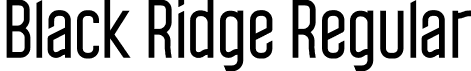 Black Ridge Regular font - BlackRidgeRegular.otf
