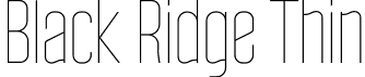 Black Ridge Thin font - BlackRidgeThin.otf