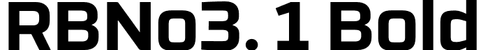RBNo3. 1 Bold font - RBNo3.1-Bold.otf