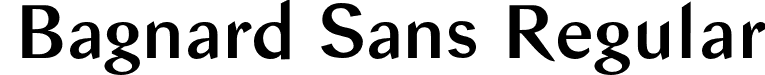 Bagnard Sans Regular font - BagnardSans.otf