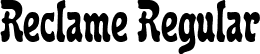 Reclame Regular font - Reclame.ttf