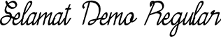 Selamat Demo Regular font - SelamatDemo.otf