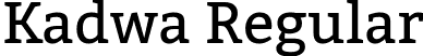 Kadwa Regular font - Kadwa-Regular.ttf