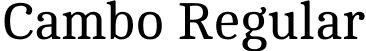 Cambo Regular font - Cambo-Regular.ttf