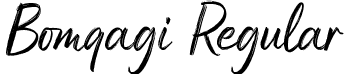 Bomqagi Regular font - Bomqagi.ttf